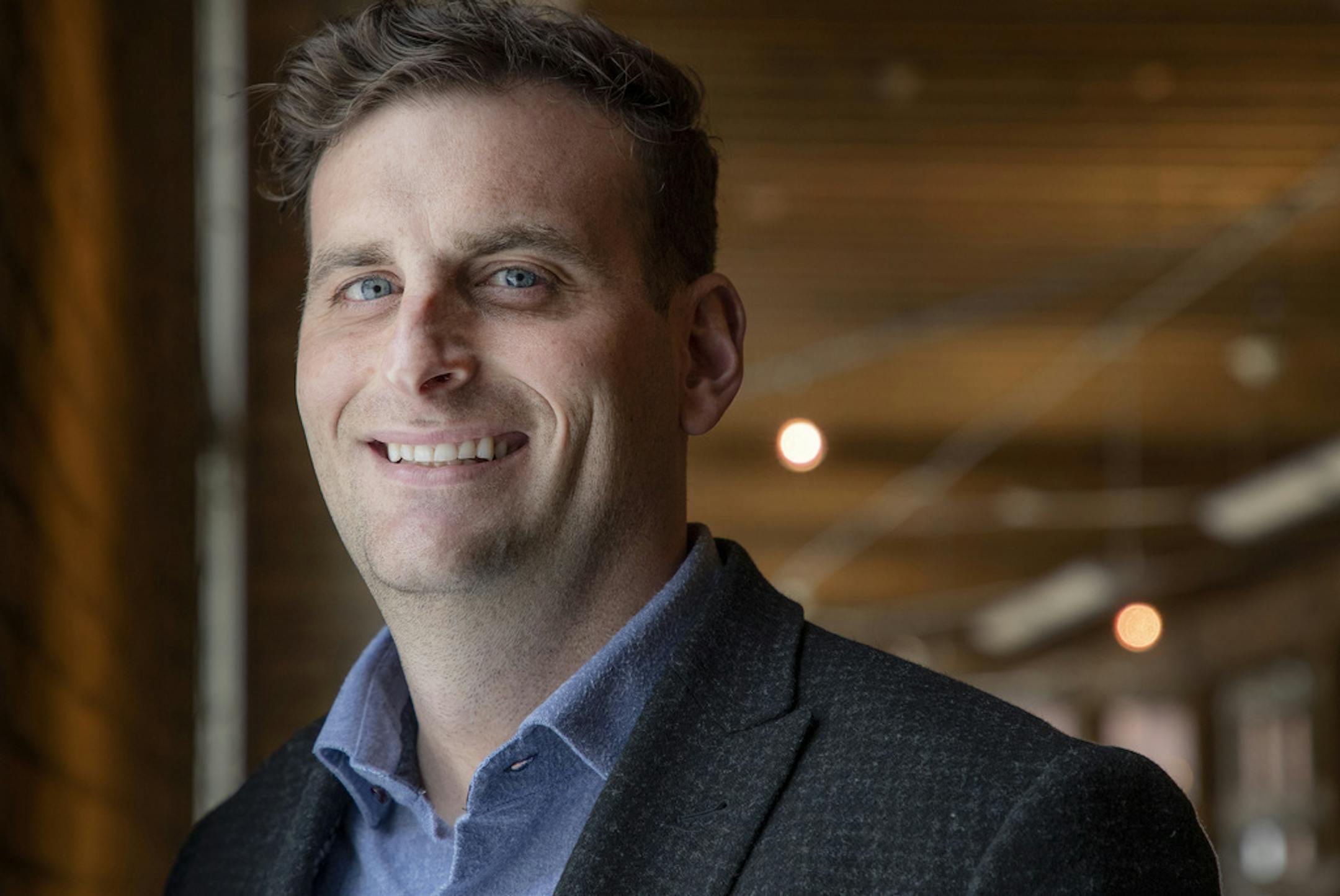 Cale Johnston, founder and CEO of ClickSwitch. ] CARLOS GONZALEZ &#x2022; cgonzalez@startribune.com &#x2013; Minneapolis, MN &#x2013; January 29, 2019, Cale Johnston, founder and CEO of ClickSwitch, at the company's office on the edge of downtown Mpls. Company makes it possible to shift banks, including direct deposits and bill payments, with one click.
