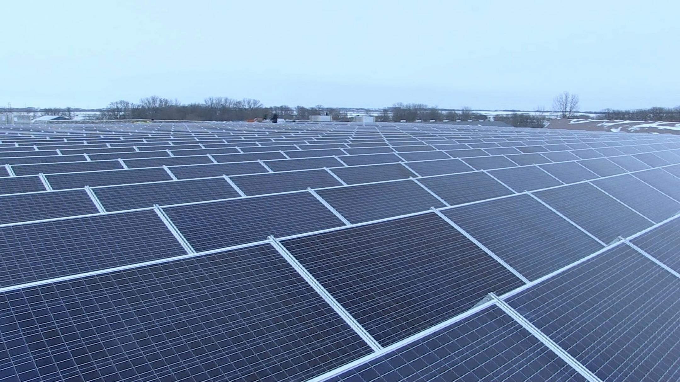 A solar array atop Louis Industries in central Minnesota that was developed by Innovative Power Systems of St. Paul and constructed by Winkelman Building of St. Cloud in 2015-16. The two are partnering on a planned solar development for the Red Lake Band of Chippewa.