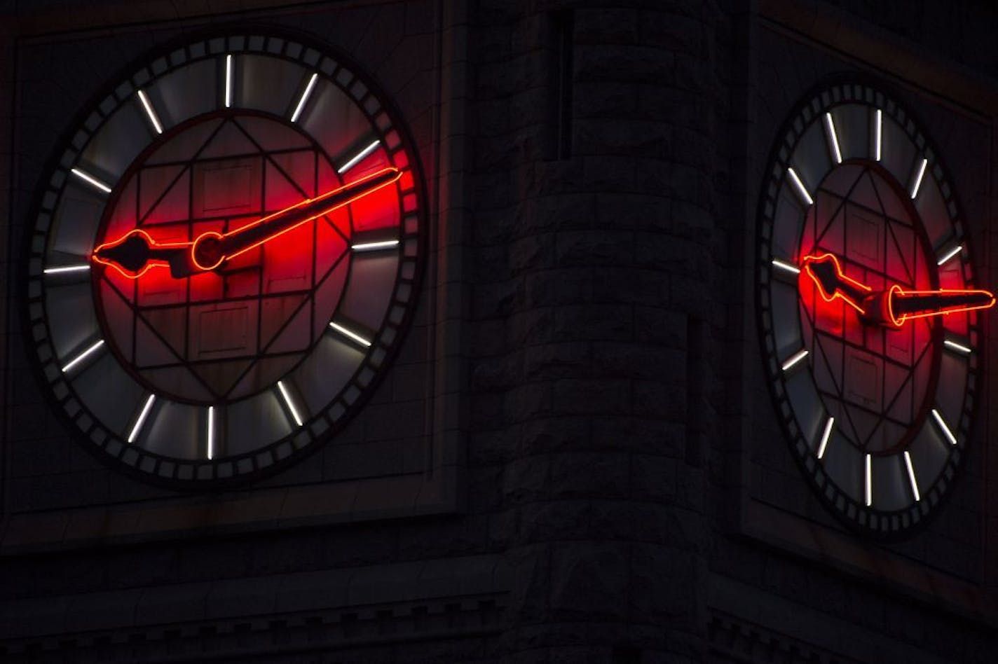 The Minneapolis City Hall Clockface in Minneapolis, Minn., on Friday July 24, 2015.