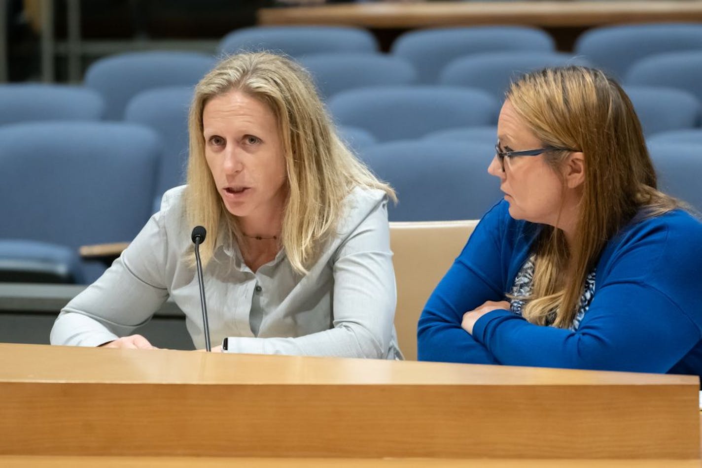 Describing how difficult it was to watch the Third Precinct fall and the confusion around who gave the orders, Sergeant Anna Hedberg and Sergeant Sherral Schmidt, of the Minnesota Police and Peace Officers Association and Minneapolis Police Department, spoke before the Senate Public Safety and Finance Committees about the state response to recent protests.