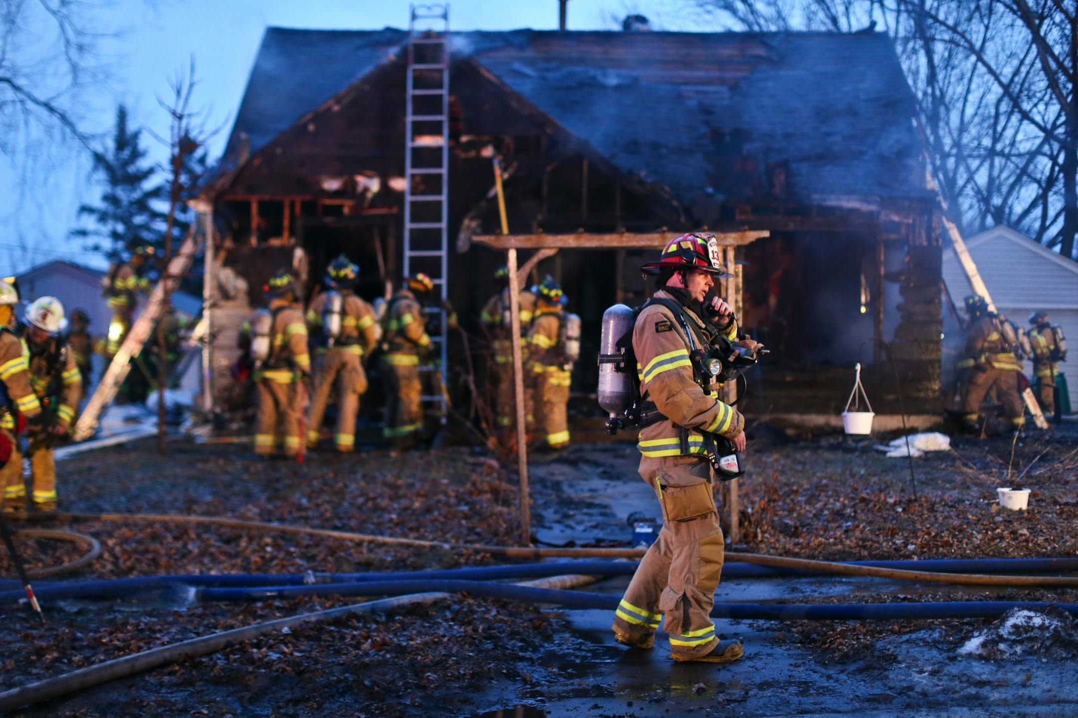 Firefighters fought a house fire on Texa Tonka Avenue in St. Louis Park on Monday night.