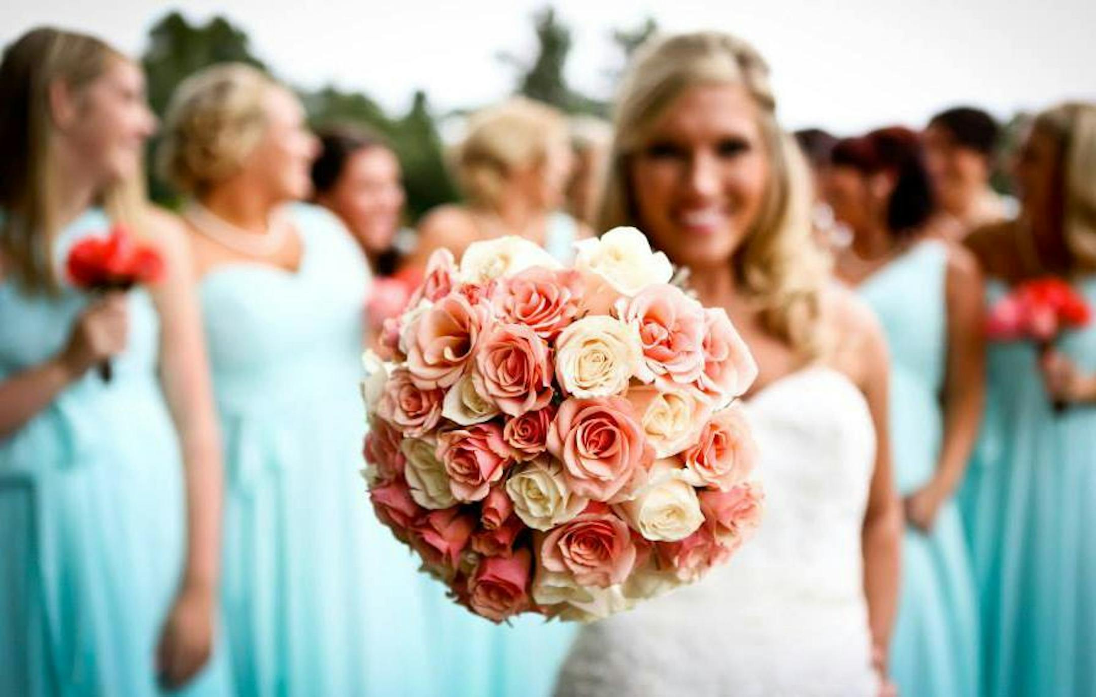 Rick Gmitro/Flow Event Group Natasha Cronen of Woodbury with the bridal bouquet she made herself.