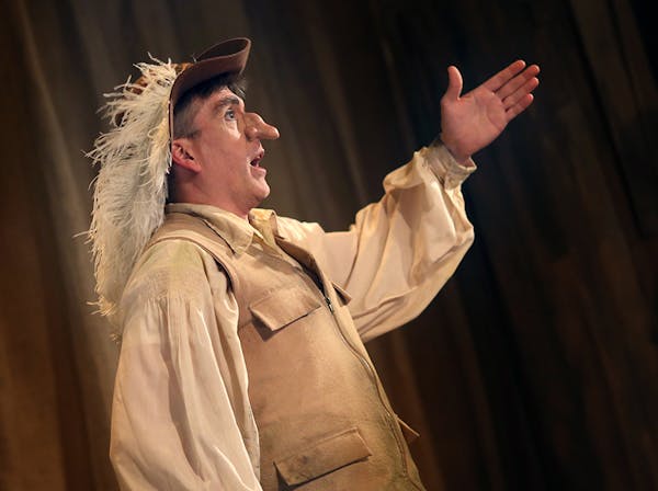 Bradley Greenwald as Cyrano in Theater Latte Da's "C." He also served as playwright.
