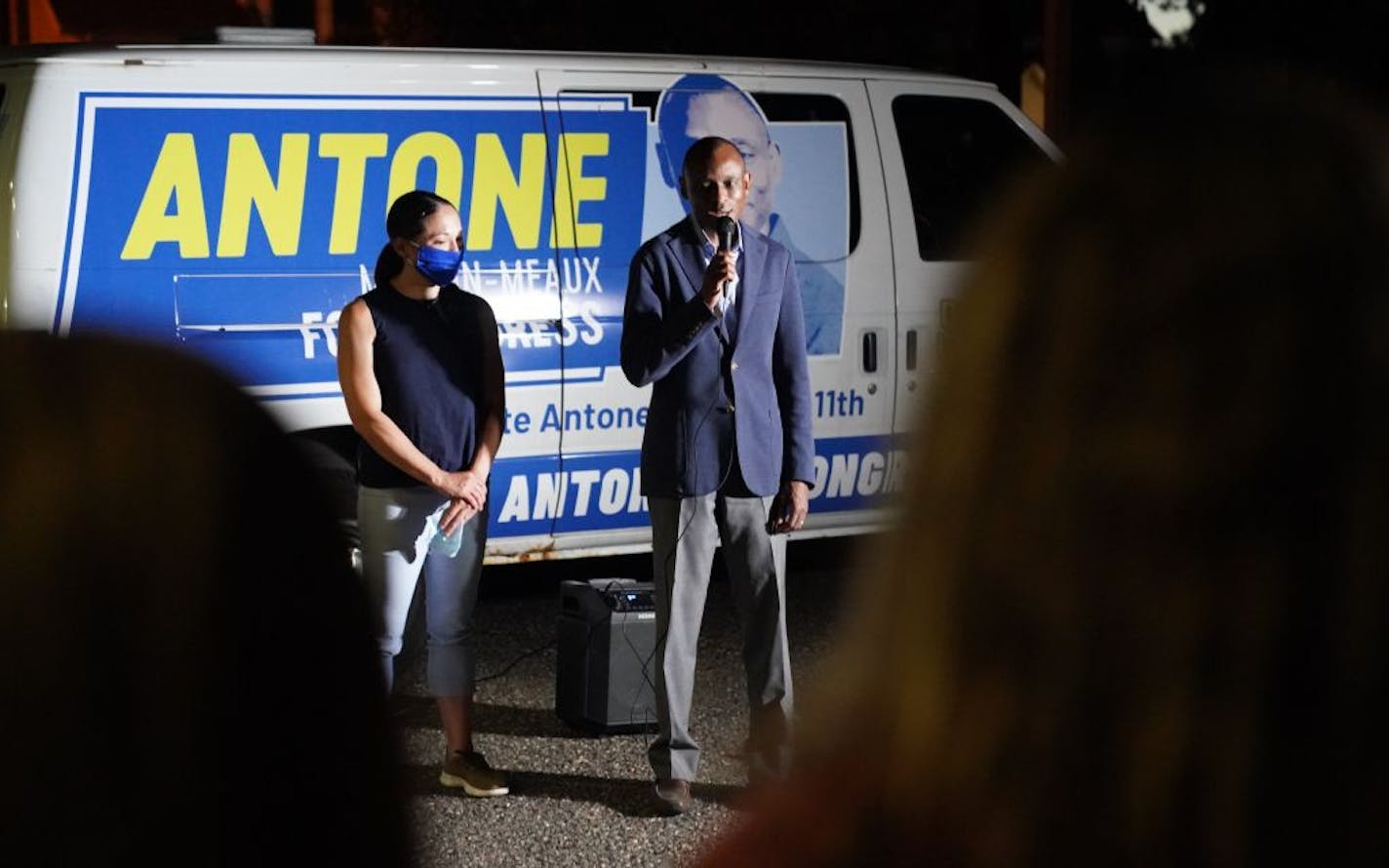 Just after 9:00 p.m. and with his wife Genevieve at his side, Antone Melton-Meaux conceded his race against incumbent U.S. Rep. Ilhan Omar in tonight's primary election.