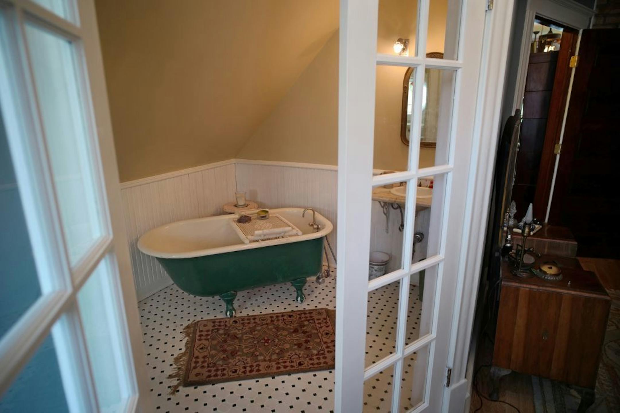 Craig Pier refinished his third floor attic and added a guest bedroom and bathroom.