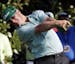Charley Hoffman tees off on the ninth hole during the first round of the Masters golf tournament Thursday, April 9, 2015, in Augusta, Ga. (AP Photo/Ch