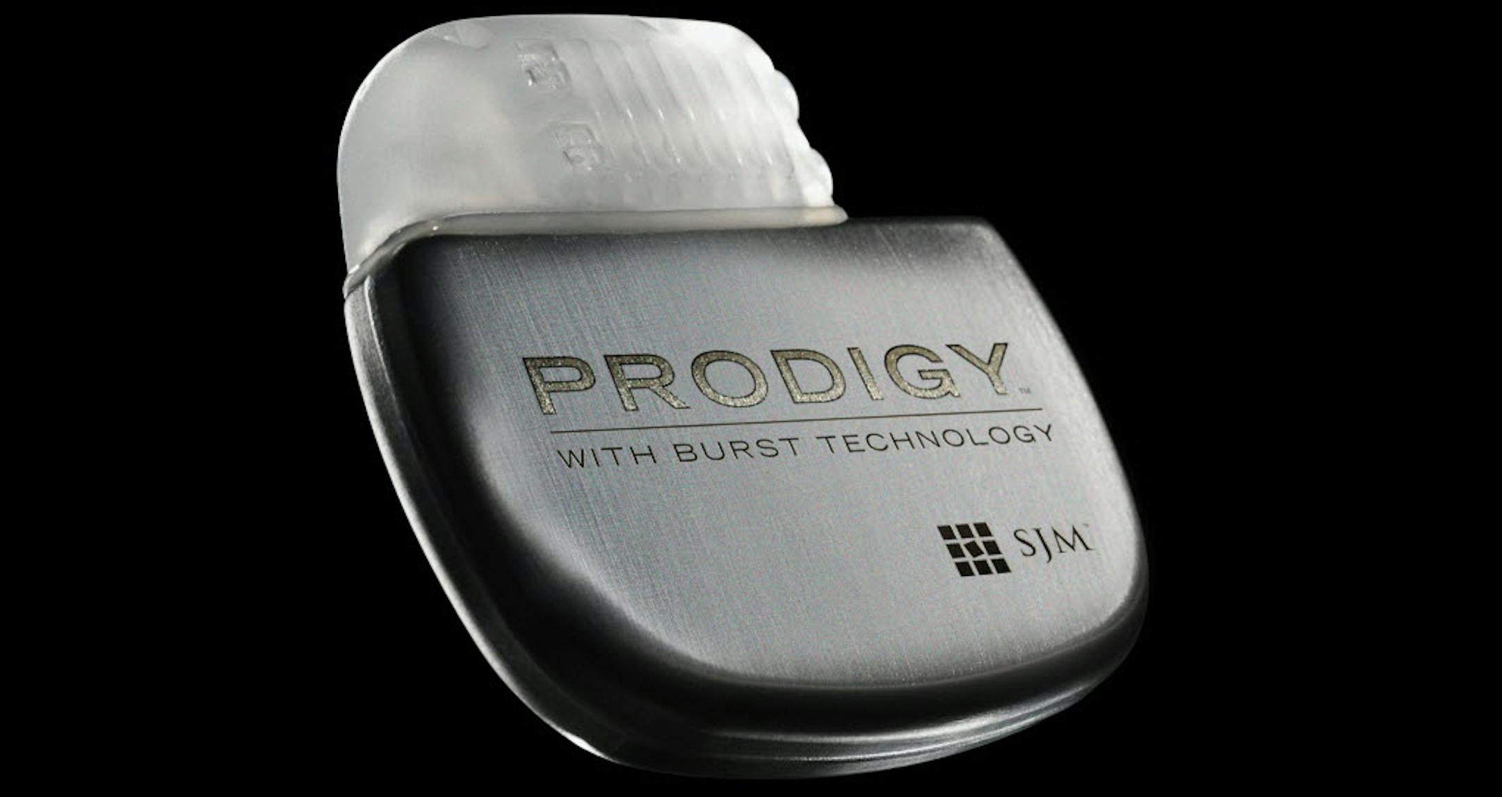 How it works: St. Jude Medical’s Prodigy emits low levels of electrical energy in bursts to mask transmission of pain signals to the brain. Early research indicates the approach may be more effective in some cases than standard stimulators.