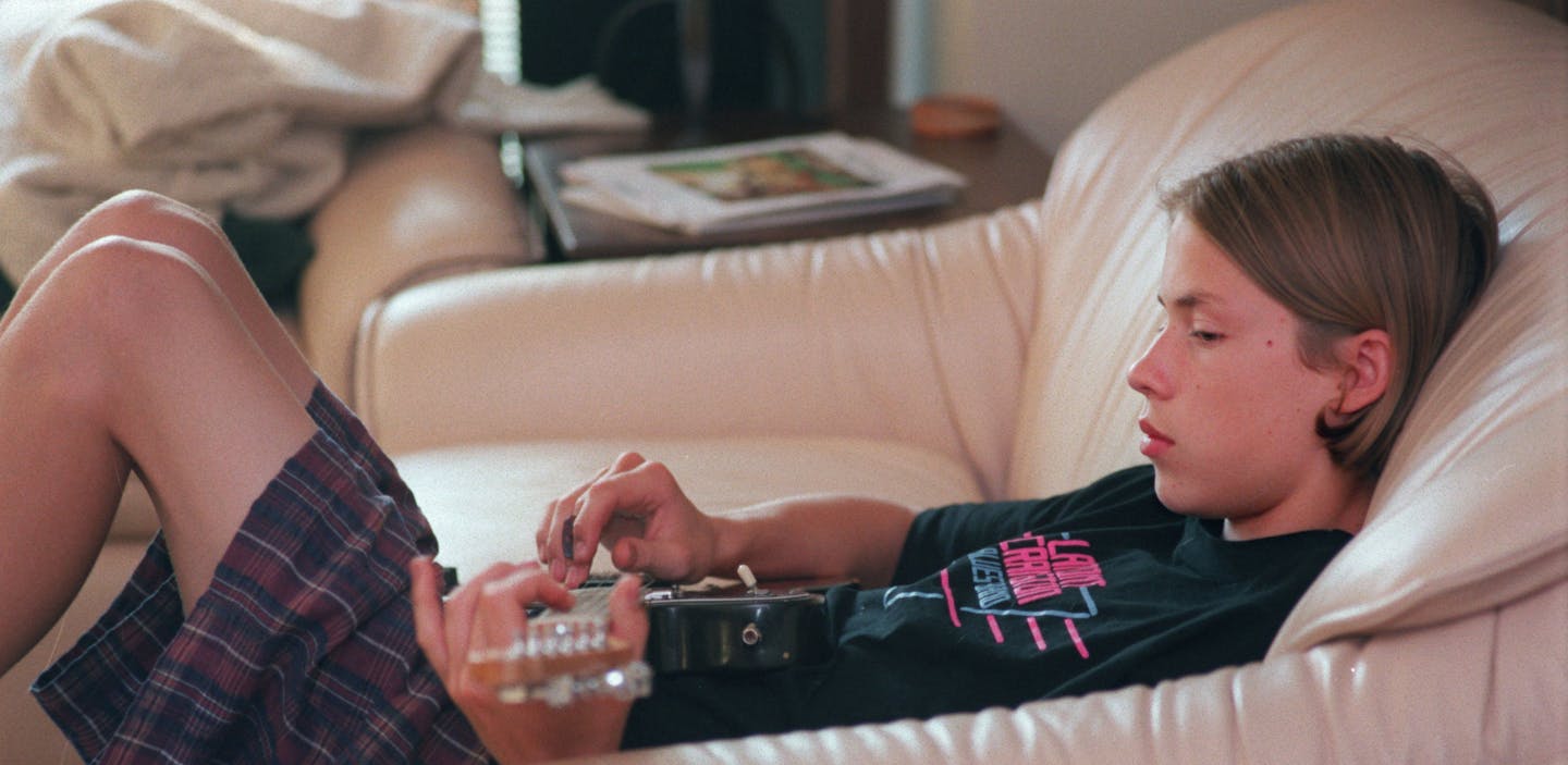 Kid Jonny Lang, an up and coming 14-year-old blues musician from Fargo, practices for hours by himself since he learned to play the guitar about a year ago.