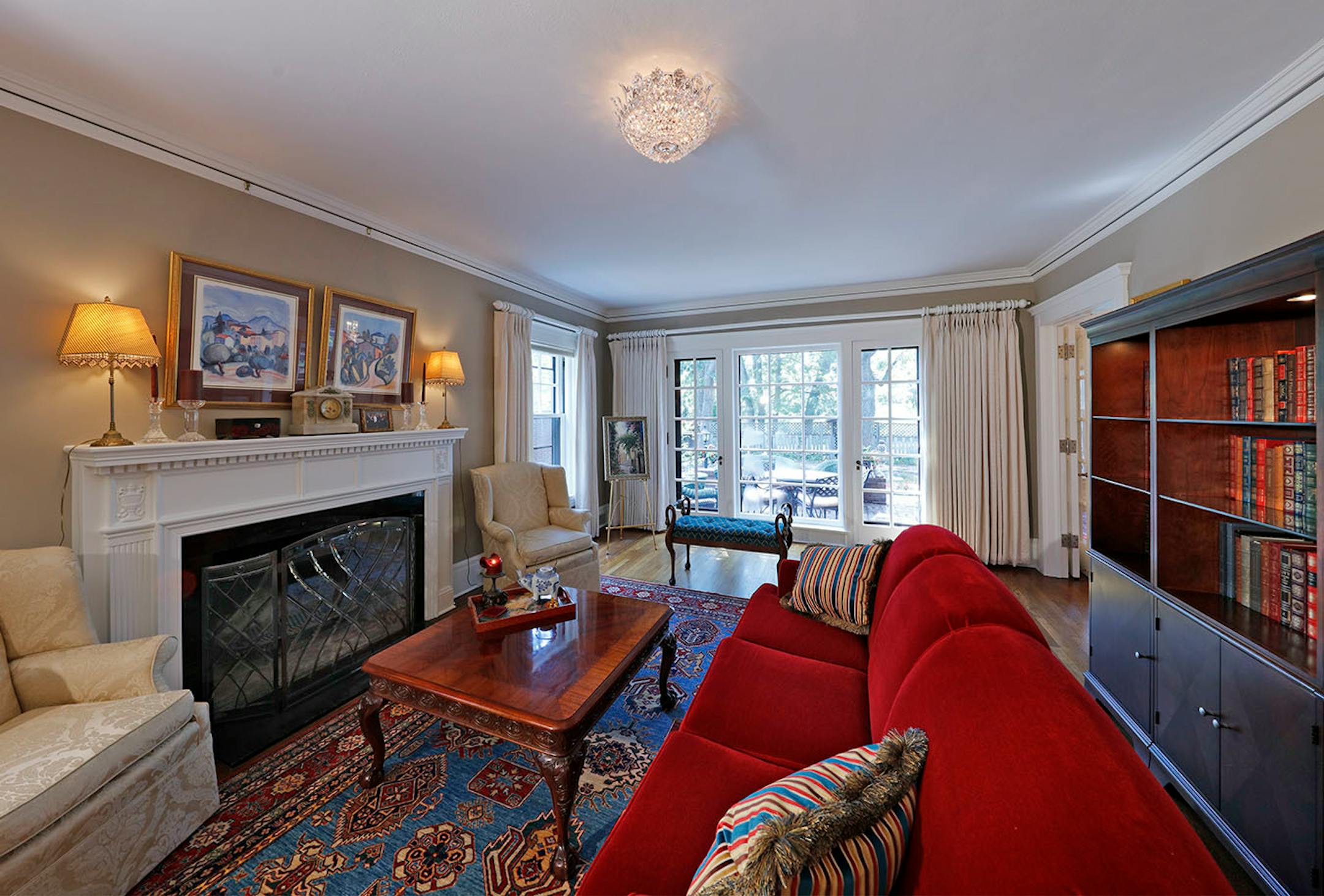 The original dining room is now used as a living room.