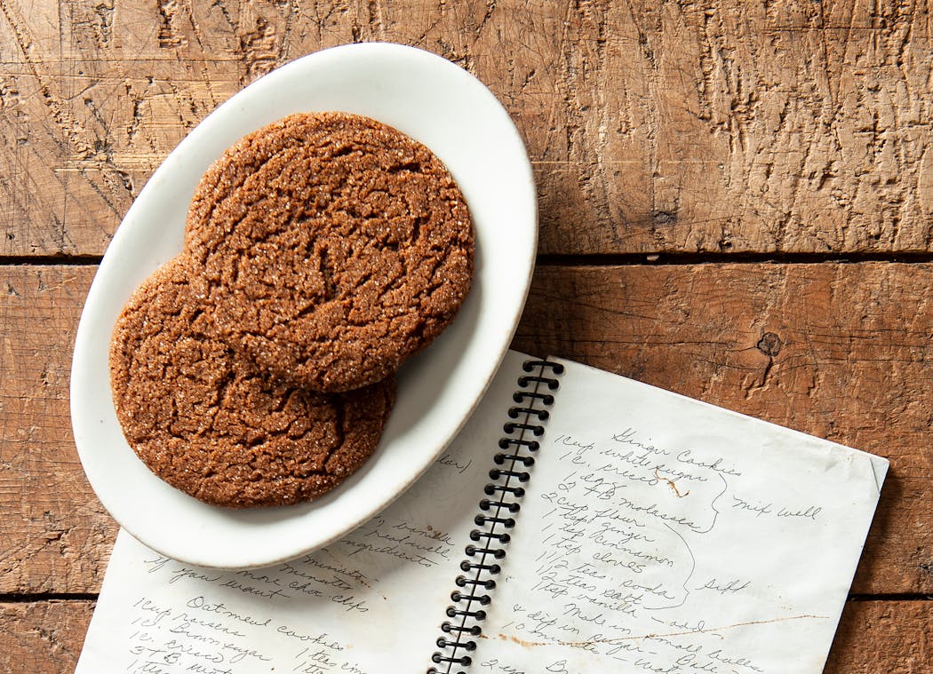 Mom’s Gingersnaps is a favorite of Will Steger’s from his mother’s spiral-bound cookbook. 