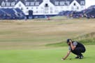 Erik Van Rooyen, of South Africa, during a practice round for the 147th British Open Golf championships in Carnoustie, Scotland, Tuesday, July 17, 201