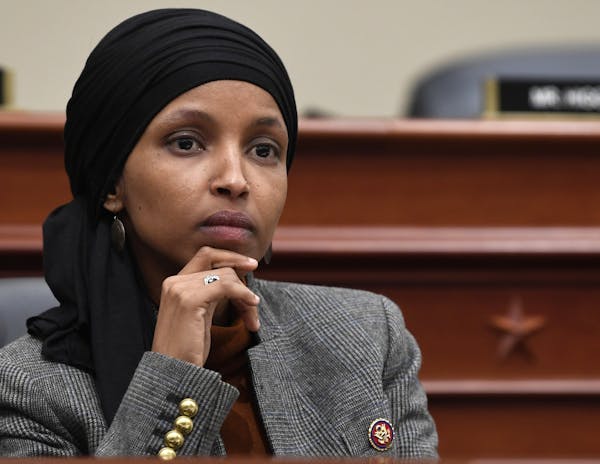 Rep. Ilhan Omar, D-Minn., during a March hearing on Capitol Hill. Omar plans to visit Israel and the Palestinian territories this month, sparking a pe