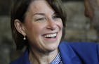 Democratic presidential candidate Sen. Amy Klobuchar, D-Minn., smiles during a campaign event at a coffee shop Monday, Sept. 30, 2019, in Seattle. (AP