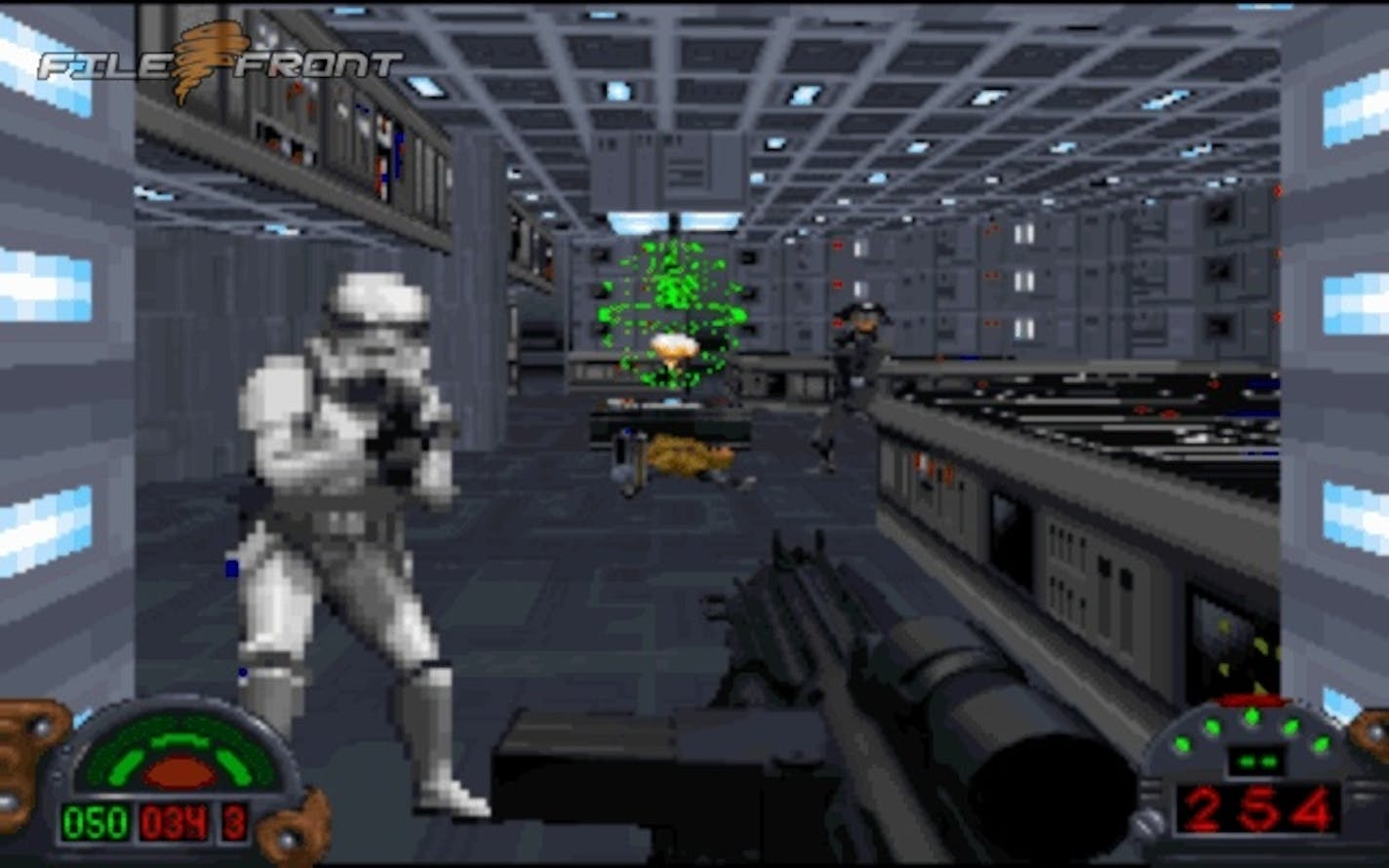 A screen shot from "Star Wars: Dark Forces."