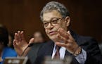 Senate Judiciary Committee member Sen. Al Franken, D-Minn. questions FBI Director nominee Christopher Wray during Wray's confirmation hearing before t