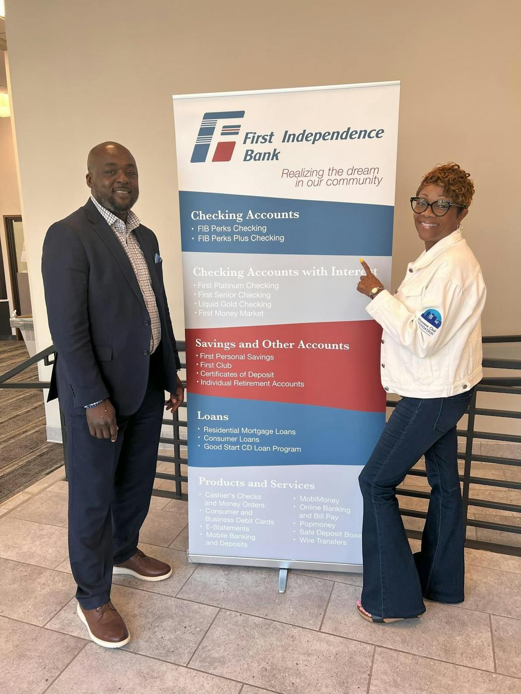Cindy Hill posted this picture to Facebook after opening an account for her nonprofit at First Independence Bank last month. “Challenge accepted!” she wrote in the post, referring to the million dollar deposit challenge launched by the Minnesota Business Coalition for Racial Equity.