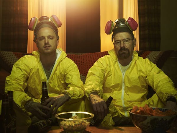 Jesse Pinkman (Aaron Paul) and Walter White (Bryan Cranston) star in AMC's "Breaking Bad."