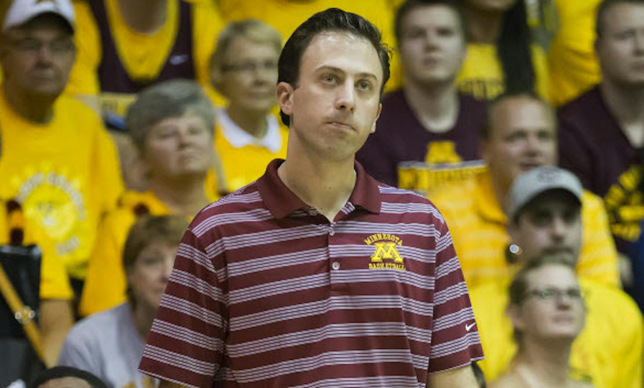 Coach Richard Pitino looks on as the Gophers play Syracuse at the Maui Invitational on Monday.
