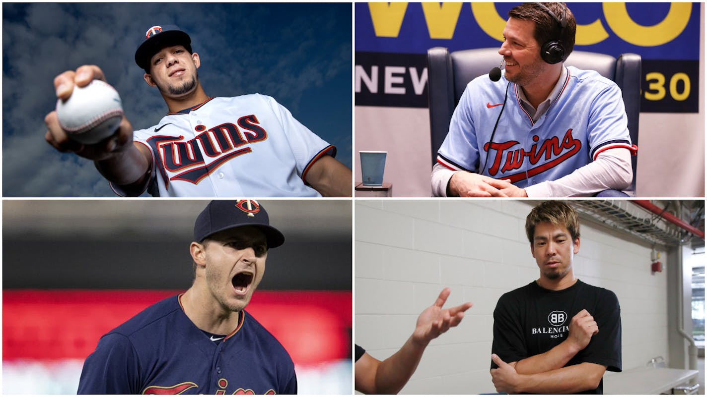 Clockwise from top left: Jose Berrios, Rich Hill, Kenta Maeda, Jake Odorizzi.