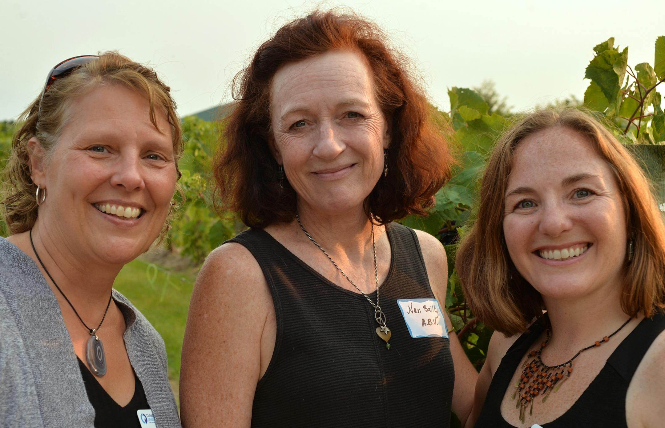 Climate Generation’s Janet Brown, Alexis Bailly owner Nan Bailly and Climate Generation’s Nicole Rom.