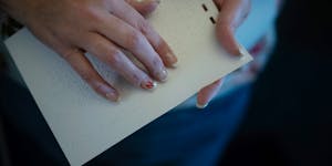 Braille is a tactile writing system used by people who are visually impaired.