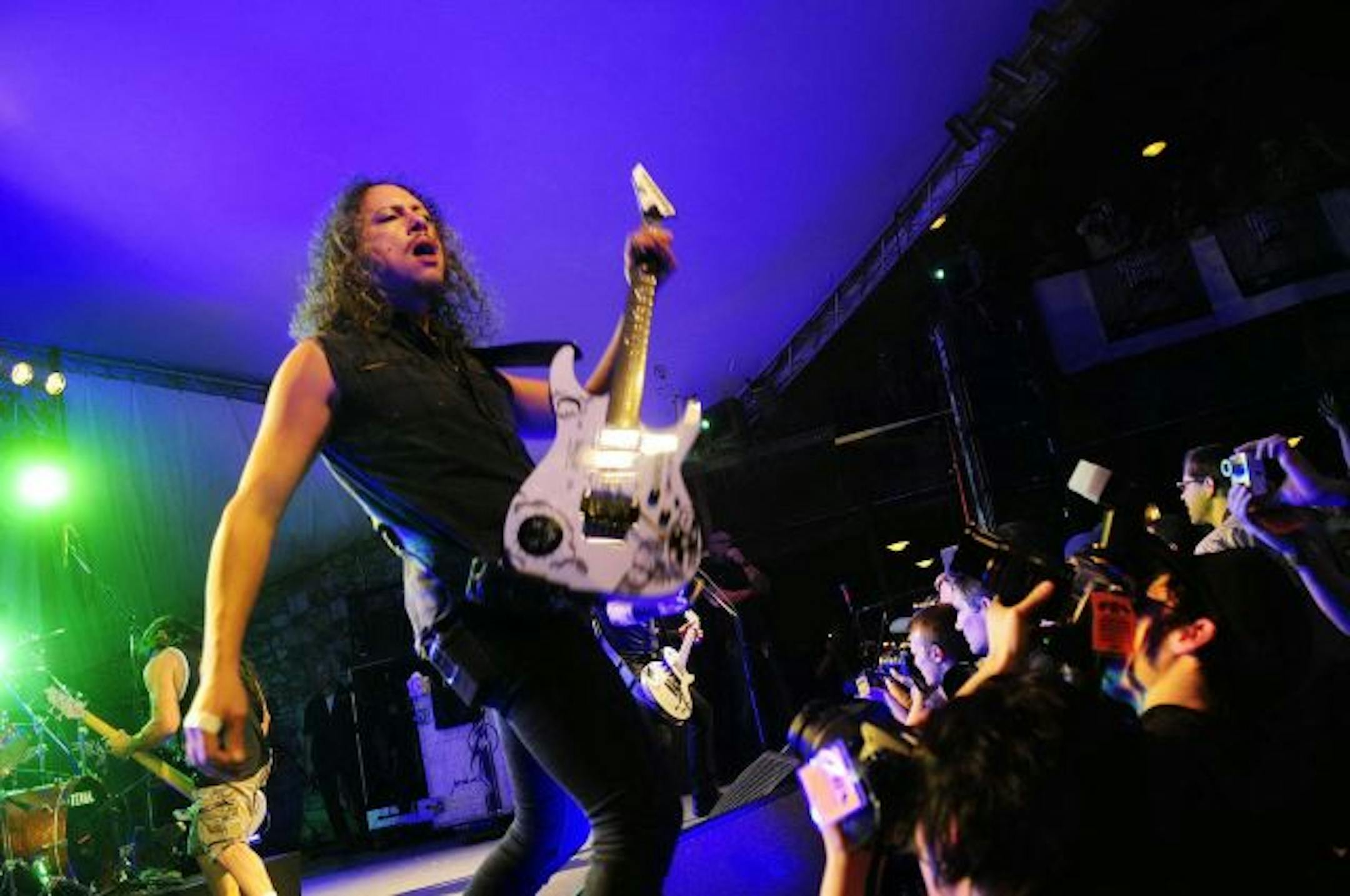 Metallica performs at Stubb's at the South By Southwest music festival in Austin, Texas on March 20, 2009.