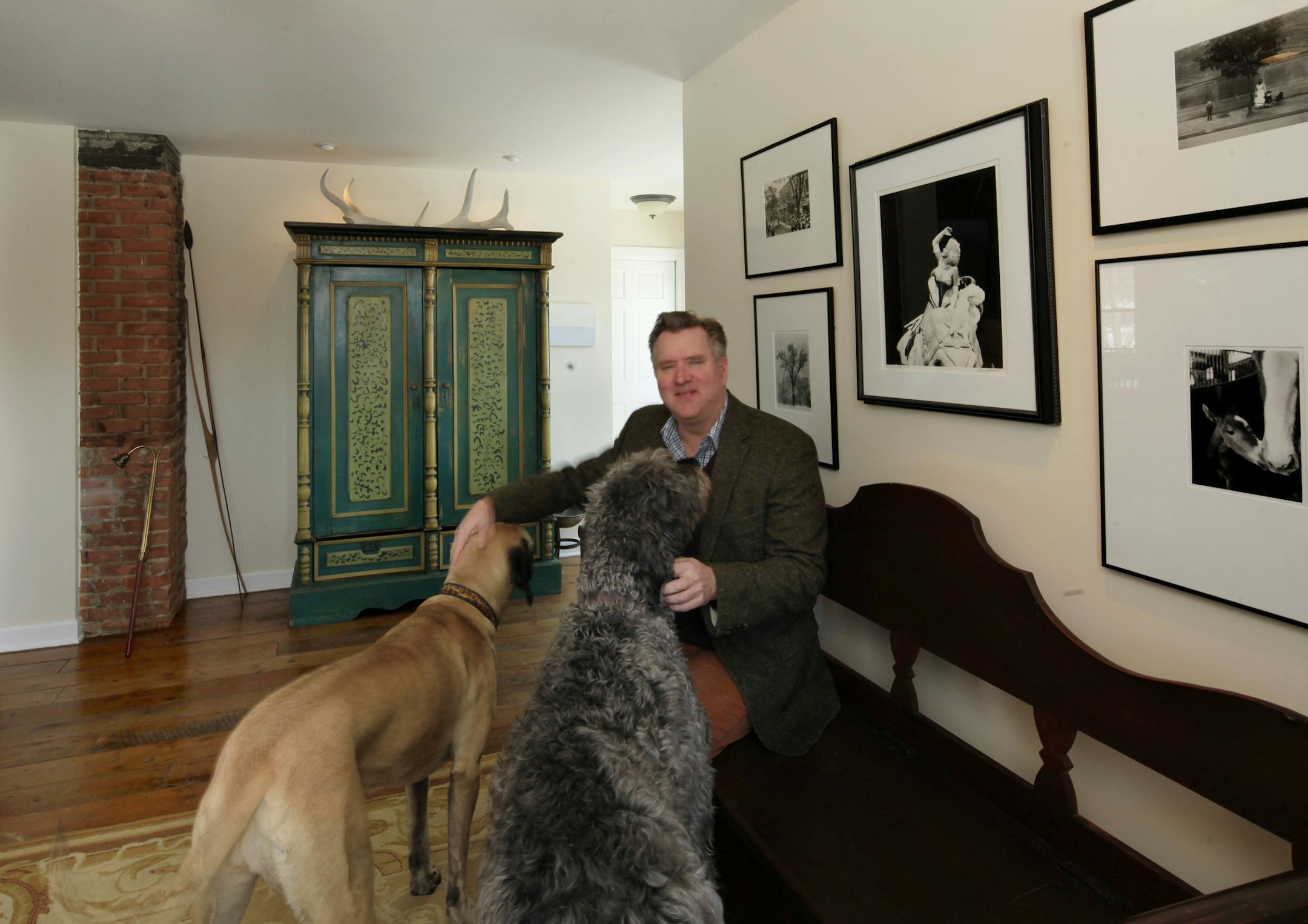 Musician Chan Poling in the entry of his home in Prior Lake, MN on February 11, 2013. ] JOELKOYAMA&#x2022;joel.koyama@startribune.com Musician Chan Poling is selling the Prior Lake hobby farm he shared with the late Eleanor Mondale.