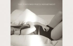 This cover image of "The Tortured Poets Department" by Taylor Swift.