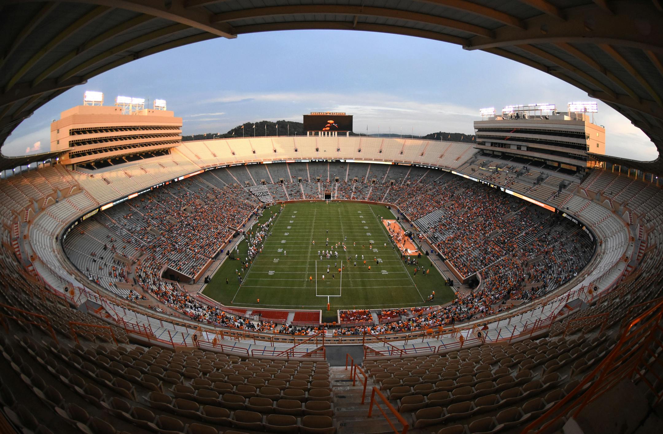 Fans fill Neyland Stadium for Tennessee football's open practice on Saturday, Aug. 15, 2015 in Knoxville, Tenn.. (Adam Lau/Knoxville News Sentinel via AP) MANDATORY CREDIT