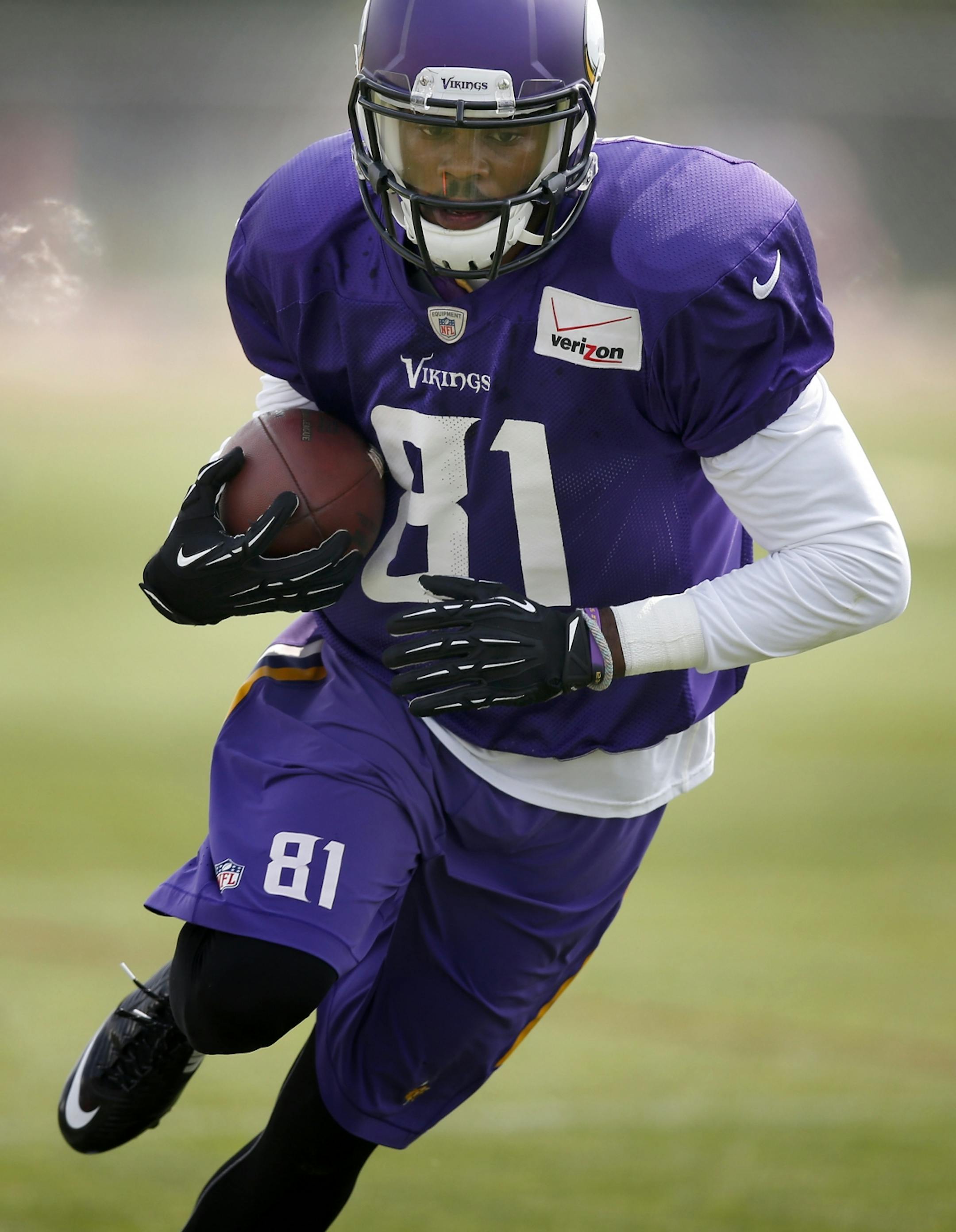 Minnesota Vikings Jerome Simpson (81).