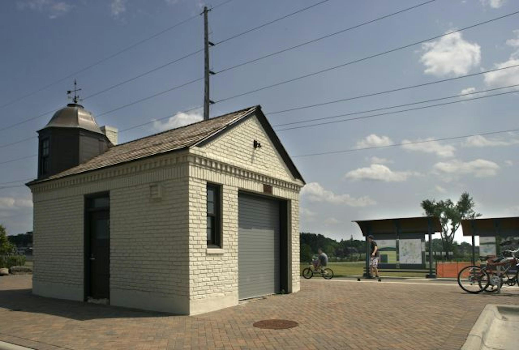 This 1934 pump house in Mound will be converted to a restroom. So far, trail users have had to depend on weeds or the kindness of business owners.