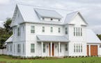 Modern farmhouse styling makes the exterior of this home stand out. PLAN050717