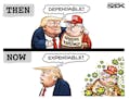 Sack cartoon: Seniors for Trump