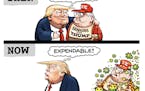 Sack cartoon: Seniors for Trump