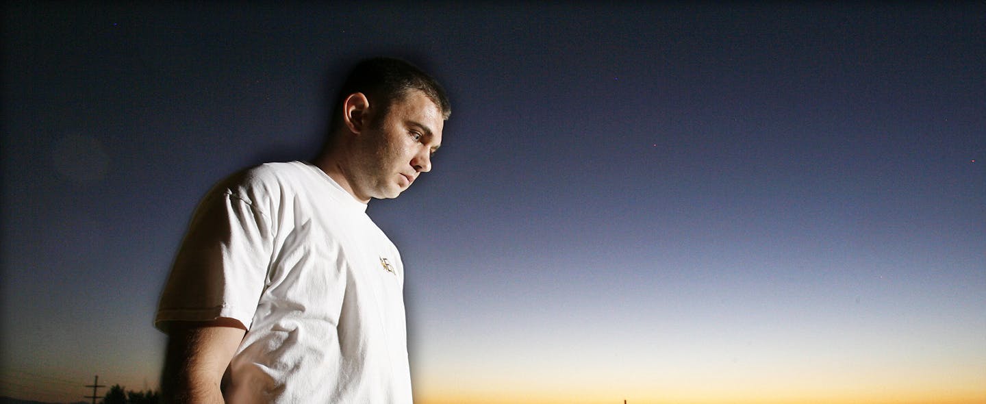 FILE &#x201a;&#xc4;&#xee; Reggie Shaw, who killed two men while texting and driving on his way to work, overlooking Salt Lake City, Aug. 11, 2009. Shaw for years denied his culpability but later became a tireless advocate on the dangers of distracted driving &#x201a;&#xc4;&#xee; a change of heart he attributed to coming to understand the science of distraction. (Jeffrey D. Allred/The New York Times) -- PHOTO MOVED IN ADVANCE AND NOT FOR USE - ONLINE OR IN PRINT - BEFORE SEPT. 14, 2014.