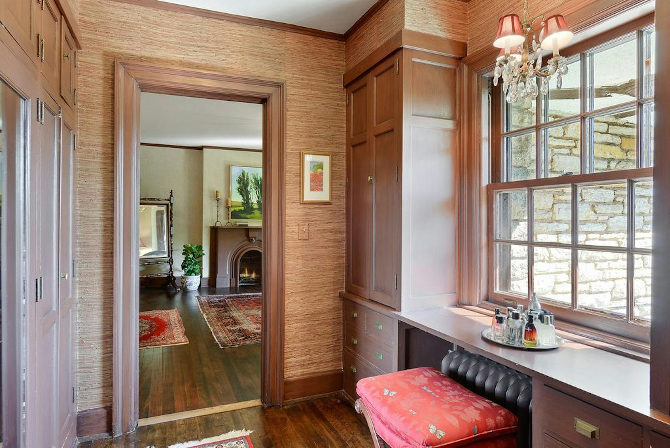 The dressing room off the master bedroom.