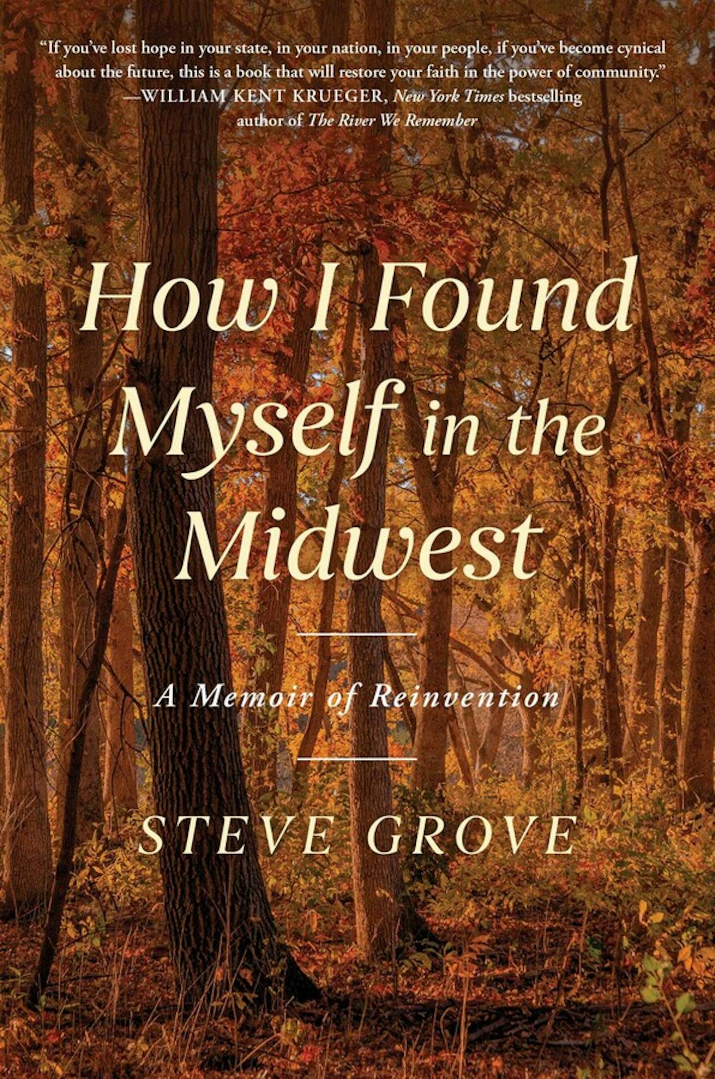 cover of How I Found Myself in the Midwest features an autumnal photo of a forest