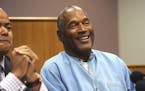 O.J. Simpson reacts at a hearing where he was granted parole, at the Lovelock Correctional Center in Nevada, July 20, 2017. Simpson will go free after
