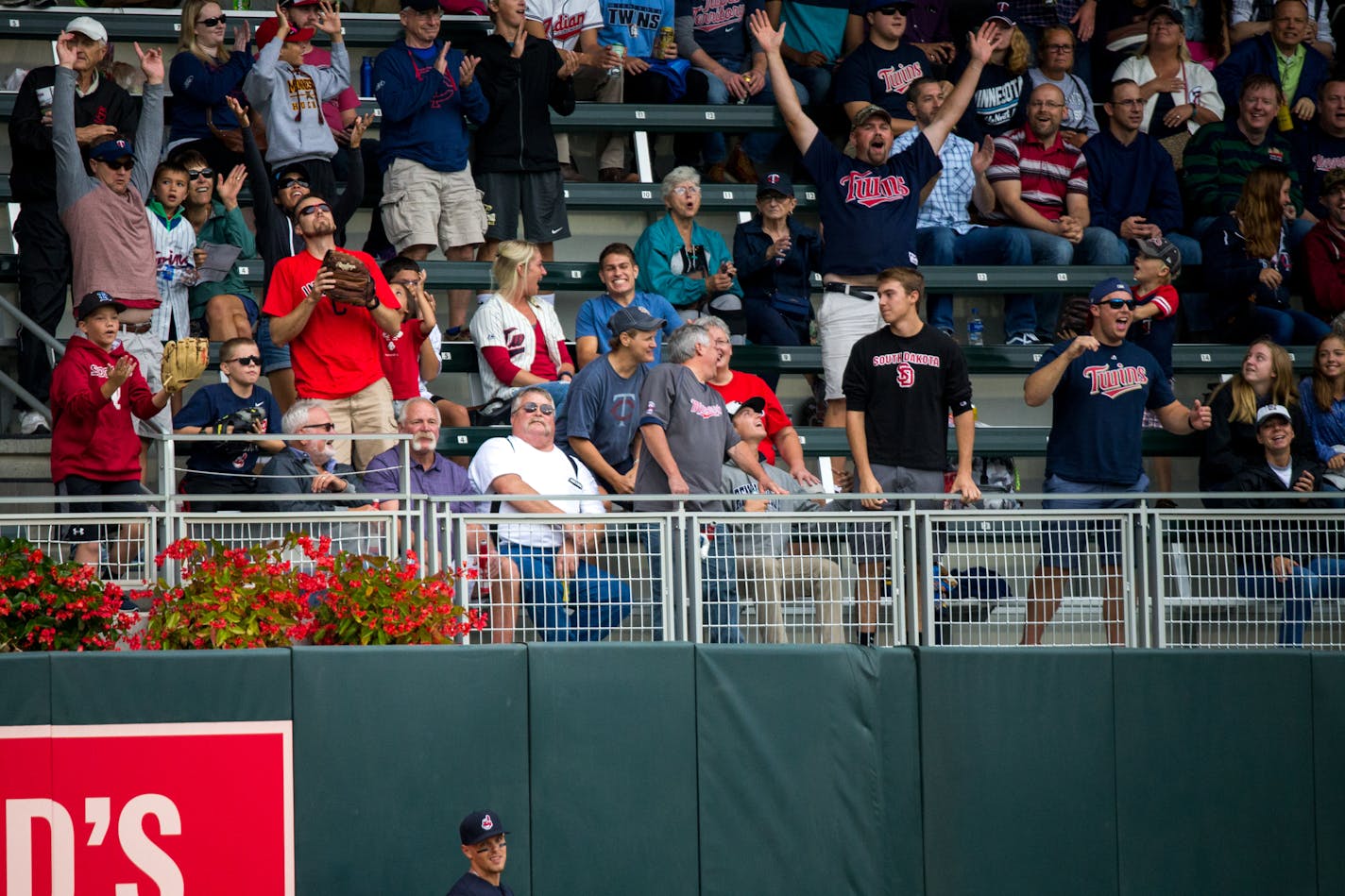 Twins fans cheered after a Byron Buxton home run at Target Field in August of 2017.