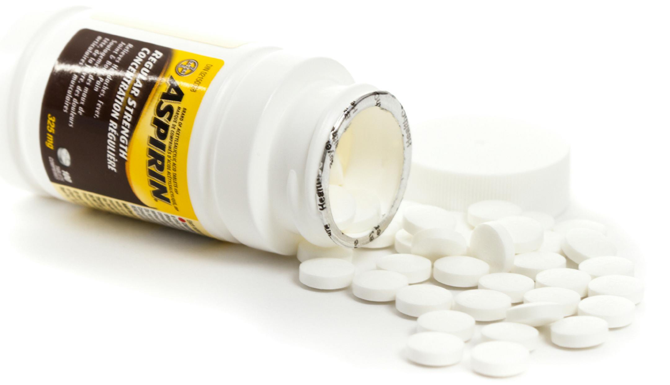 Bottle of aspirin, Istock.