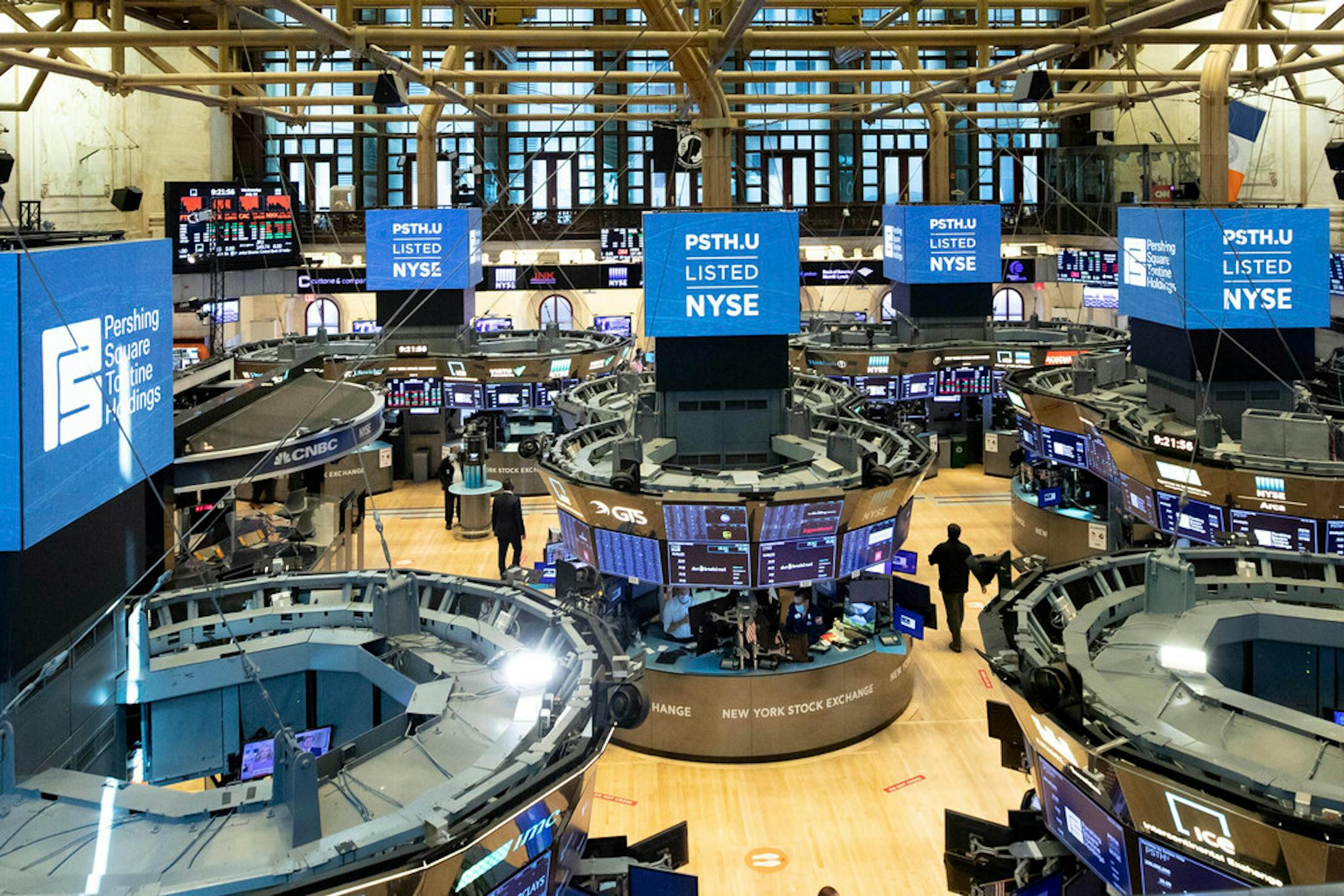 The New York Stock Exchange trading floor in New York.