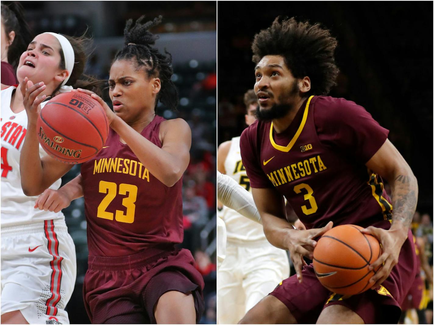 Kenisha Bell and Jordan Murphy are expected to lead the Gophers men's and women's basketball teams next season.