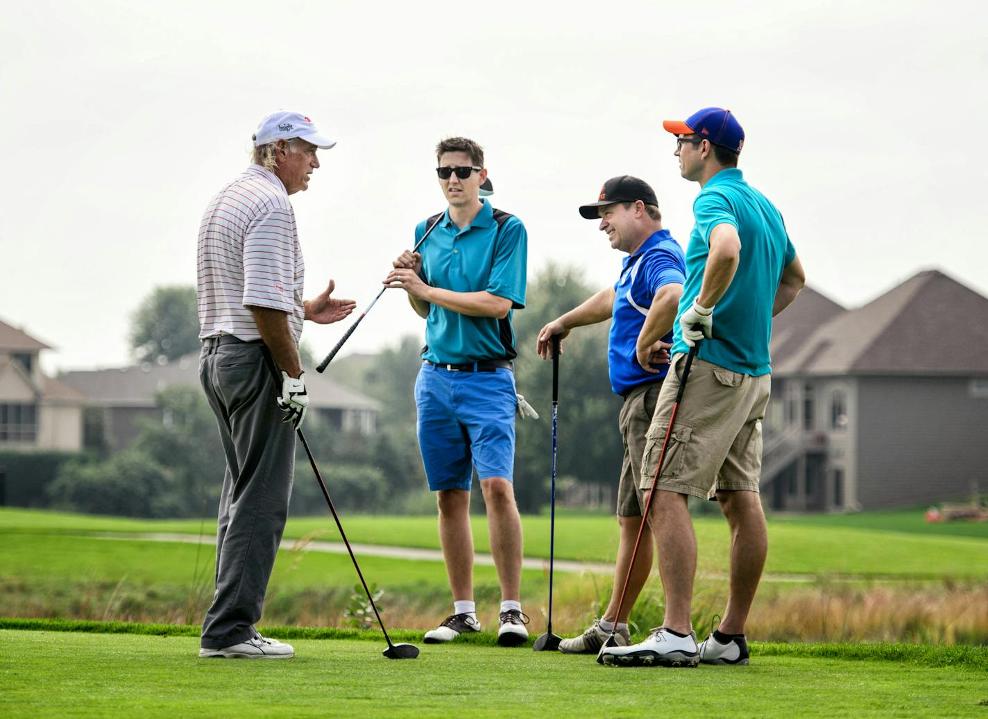 Former Minnesota Governor Jesse Ventura talked with his guests Mike Boeve, Brian Whipps and Matthew Goeden ] GLEN STUBBE * gstubbe@startribune.com September 3, 2015 Former Minnesota Governor Jesse Ventura hosted Brian Whipps, Mike Boeve and Matthew Goeden to 18 holes of golf at his club, TPC Twin Cities in Blaine. The round of golf was auctioned for to benefit the children's charity Wishes & More.