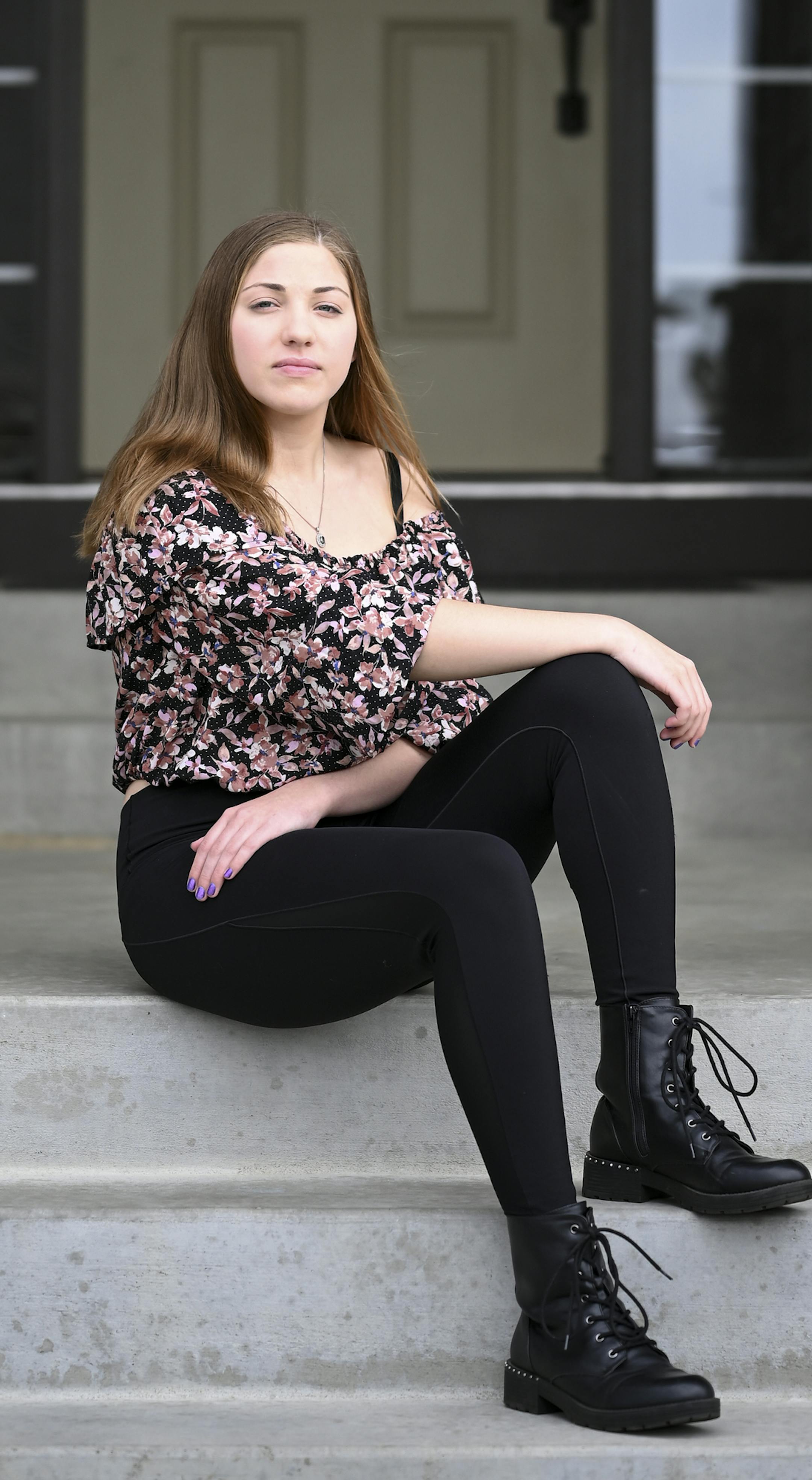 Lexi Gramlow, a junior at Wayzata High School, sat for a portrait outside her home Tuesday afternoon in Plymouth. She's been talking with her school counselor frequently and doing weekly zoom calls. ] aaron.lavinsky@startribune.com With distance learning, school counselors are having to find creative ways to offer their services and reach students with anxiety and depression. Most are taking appointments via Zoom to hear from kids who are dealing with many new sources of stress. Some districts a