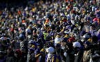 Fans braved the cold weather at TCF Bank Stadium. Temperature at kickoff was minus -6 degrees. ] CARLOS GONZALEZ � cgonzalez@startribune.com - Janua