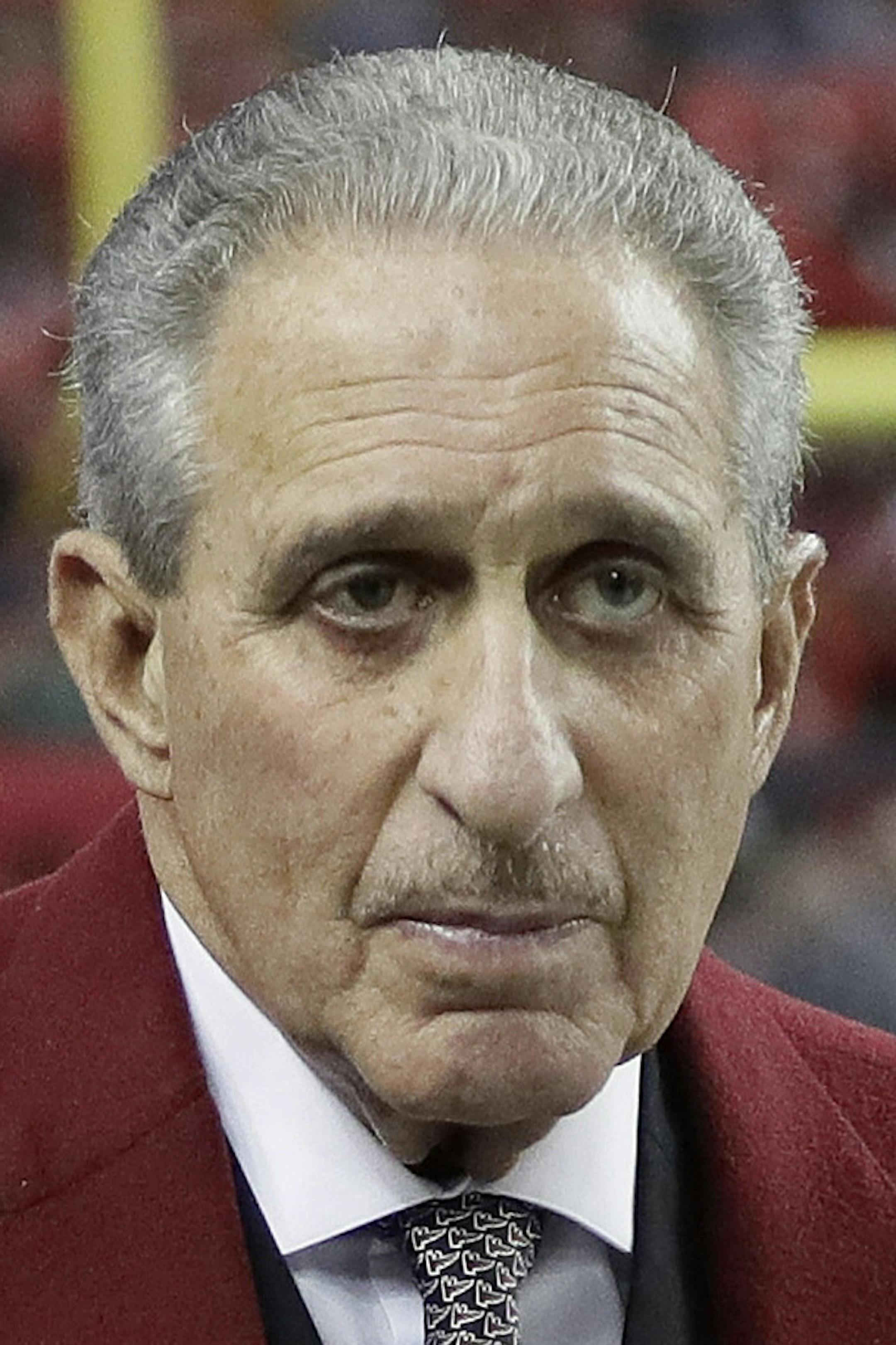 Atlanta Falcons owner Arthur Blank walks on the field at the Georgia Dome before the NFL football NFC championship game against the Green Bay Packers Sunday, Jan. 22, 2017, in Atlanta. (AP Photo/Mark Humphrey)