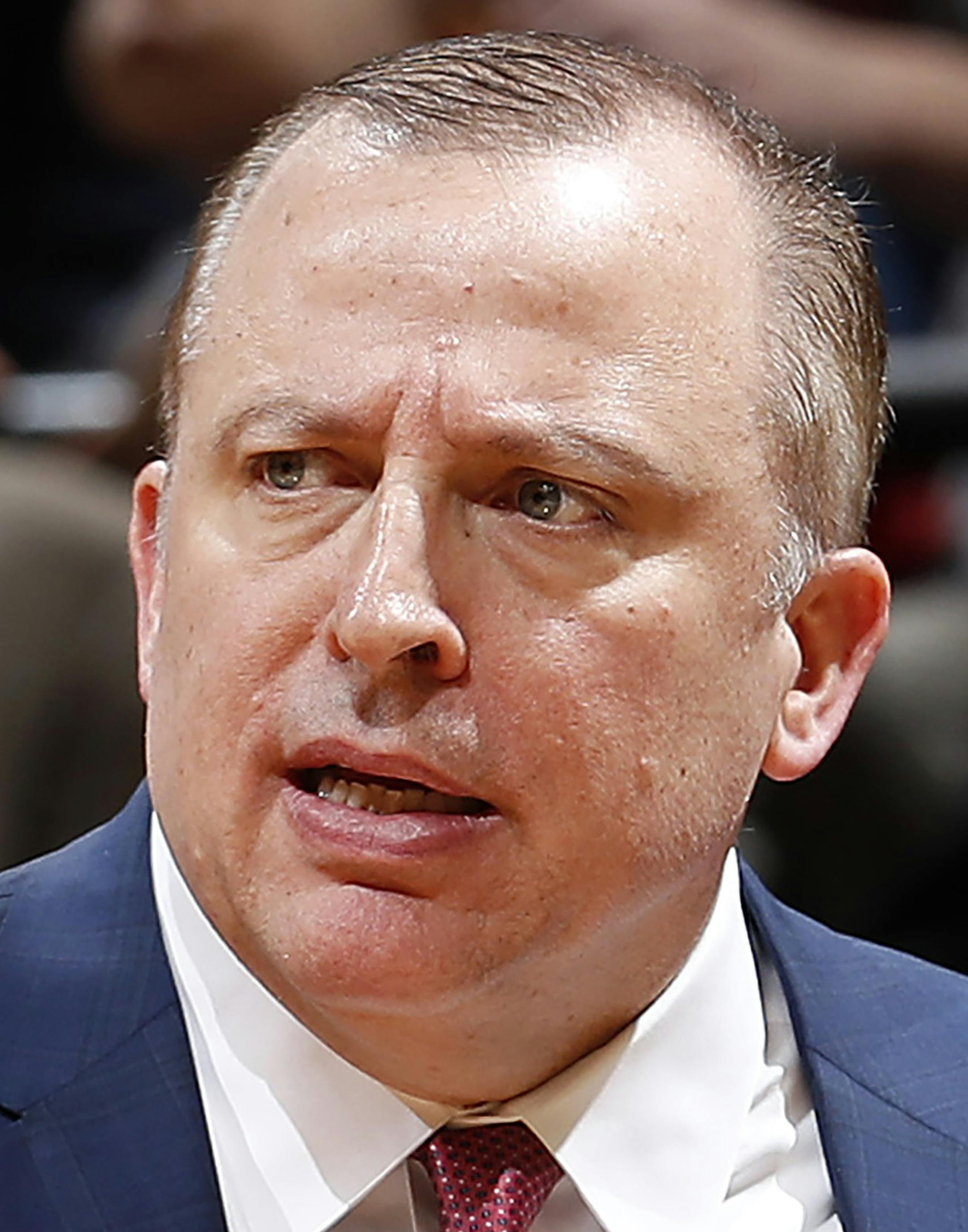 Minnesota Timberwolves head coach Tom Thibodeau. ] CARLOS GONZALEZ cgonzalez@startribune.com - November 28, 2016, Minneapolis, MN, Target Center, NBA, Minnesota Timberwolves vs. Utah Jazz