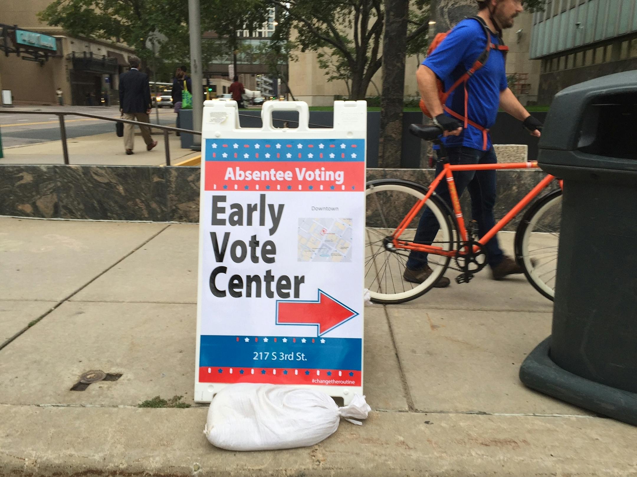 In downtown Minneapolis Friday Minnesotans could vote, kicking off the state's early voting period, making Minnesota among the first states to open up voting.