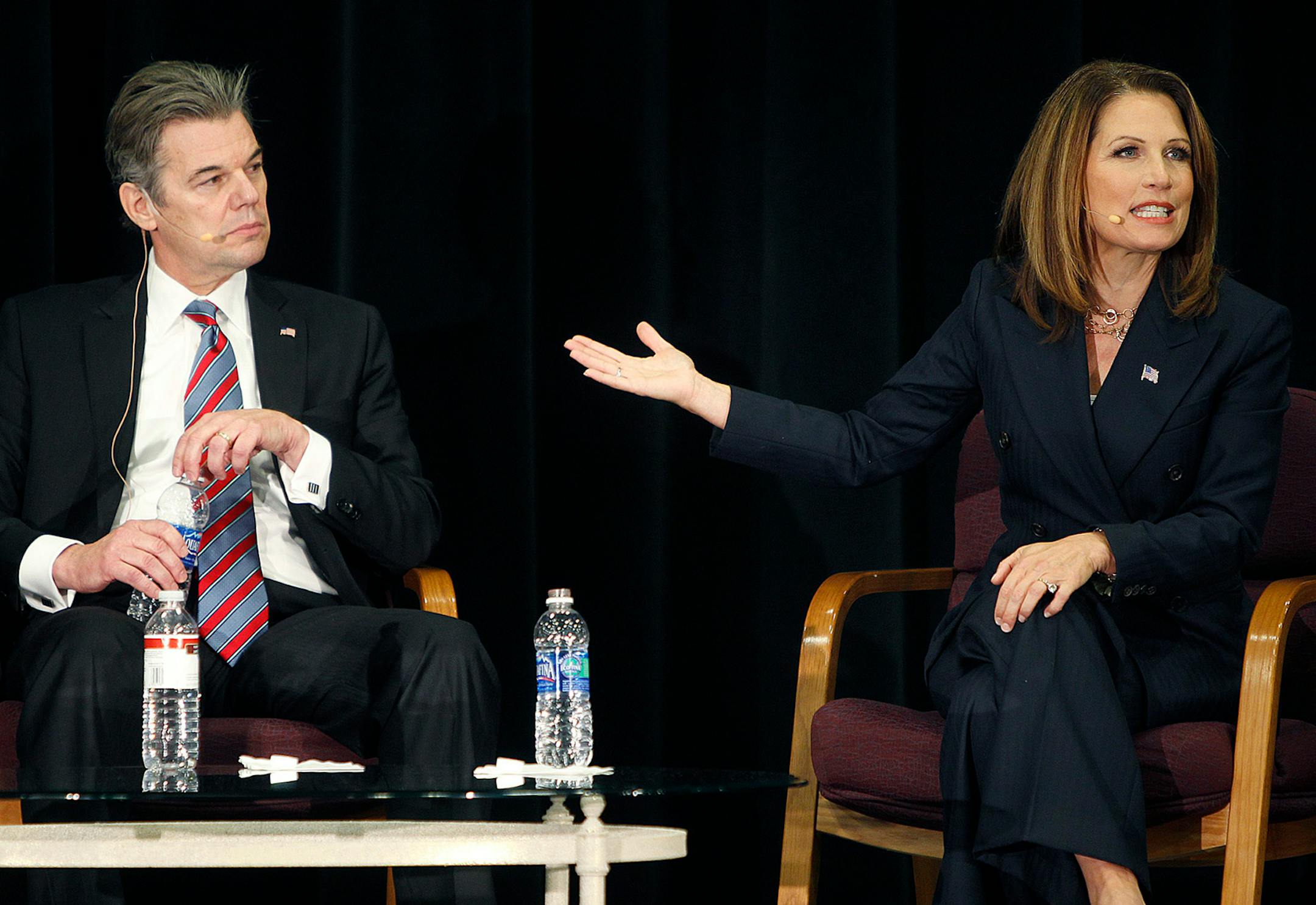 Michele Bachmann and Jim Graves debated at the River's Edge Convention Center in St. Cloud, Minn., Tuesday, Oct. 30, 2012.