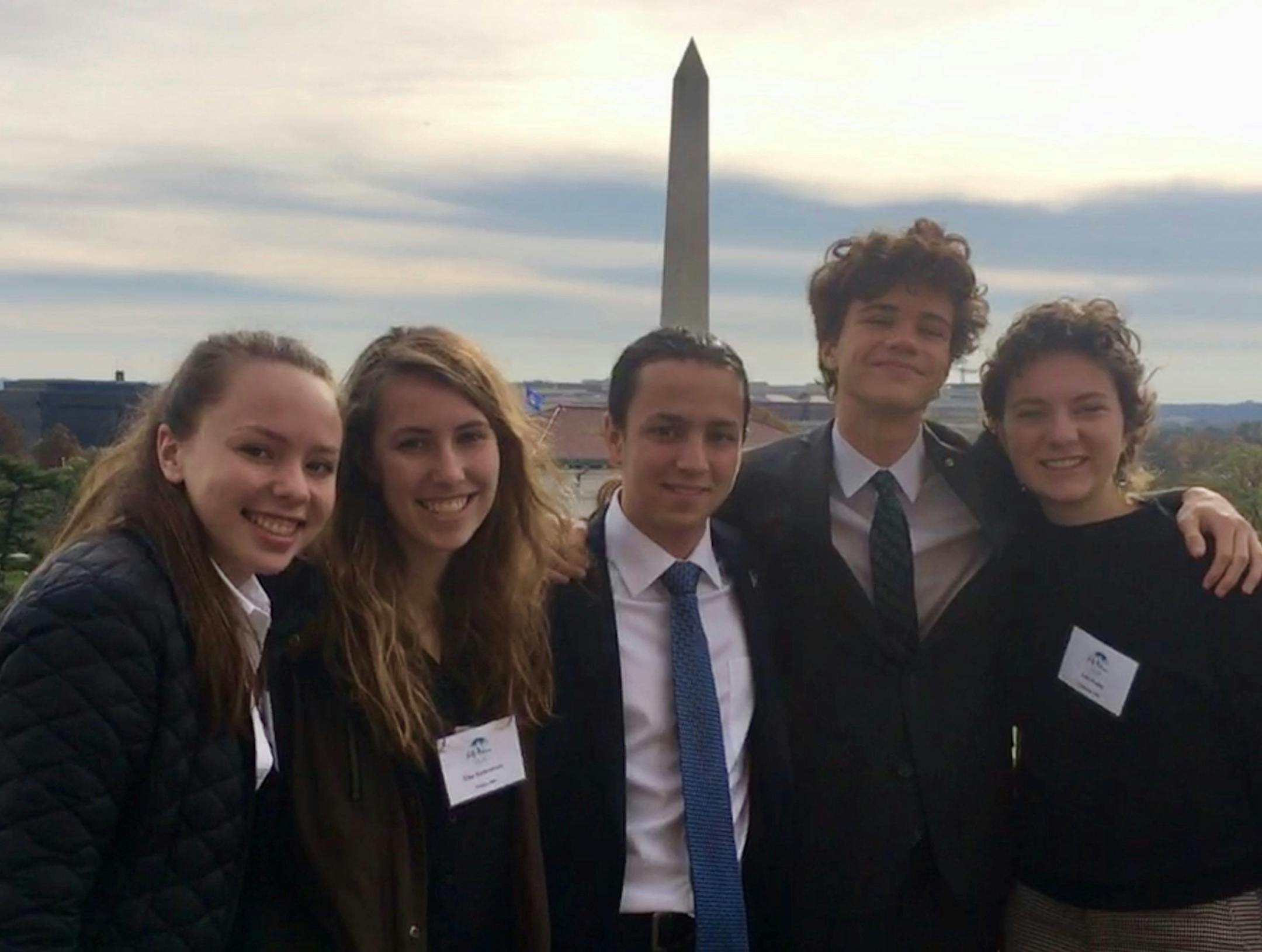 Kids for the Boundary Waters in 2018 took its case to the nation's capitol. Joseph Goldstein is shown at center.